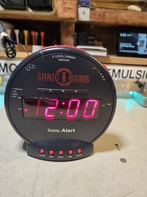 Sonic Bomb Sonic Alert Alarm Clock with Bed Shaker, Super Shaker, Bed Vibrator