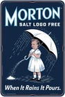 Morton Salt Girl Vintage Retro Print Tin Metal Signs Home Décor 8x12