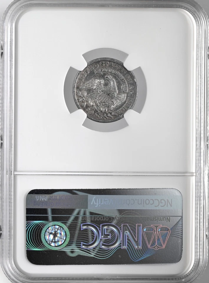 1836  10C CAPPED BUST SILVER DIME  NGC VG DETAILS "CLEANED"  #8404750-012 - Image 4 of 4