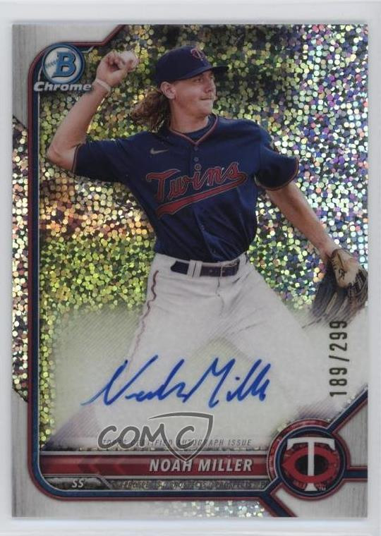 2022 Bowman Chrome Prospect Speckle Refractor /299 Noah Miller #CPA-NM Auto