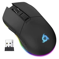 KLIM Blaze Rechargeable Wireless Gaming Mouse RGB Precision Sensor and