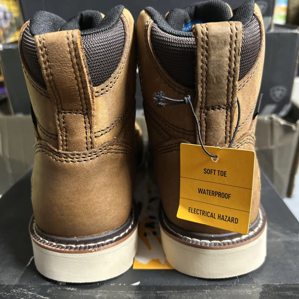 Ariat Mujer Barras de Refuerzo Cuña Moc Puntera H2O 8.5 Puntera Suave Impermeable Peligro Eléctrico Foto 3 de 4
