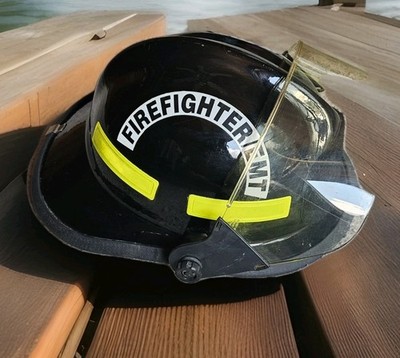 MSA/Cairns Model 660 Black Fire Fighter/EMT Helmet & Manual - Made In 2002 EUC 
