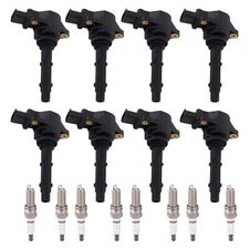 8x Ignition Coil + Spark Plug Set for Mercedes CL550 CLK550 CLS550 5.5L 07-11