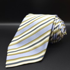Ermenegildo Zegna Silk Necktie Striped Luxury Business Made in Italy Tie