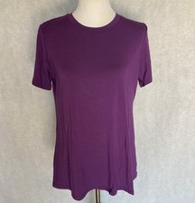 JOHNNY WAS Size S Favorite Crew Neck Swing Tee Shirt Pink Purple or Blue