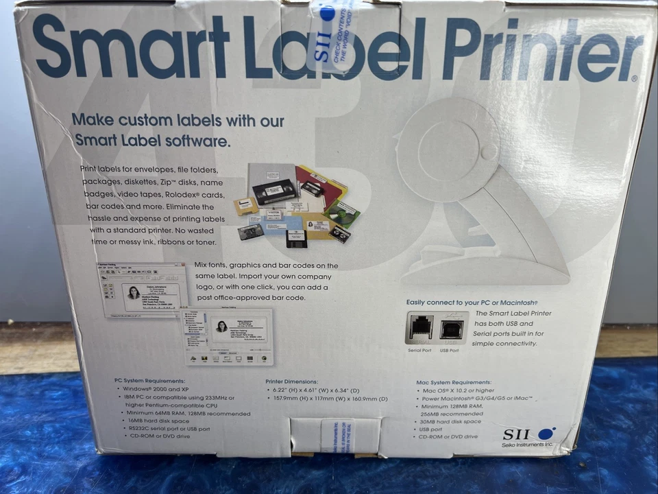 NEW Seiko Instruments SLP430 Smart Thermal Label Printer 2” Model High Speed - Image 3 of 4