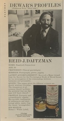 1979 Dewars White Label Scotch PRINT AD Reid Daitzman Profile VTG 1970s Stamford