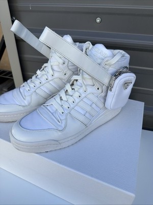 PRADA ADIDAS X FORUM HIGH TOP LEATHER RE-NYLON SNEAKERS 9.5 | eBay