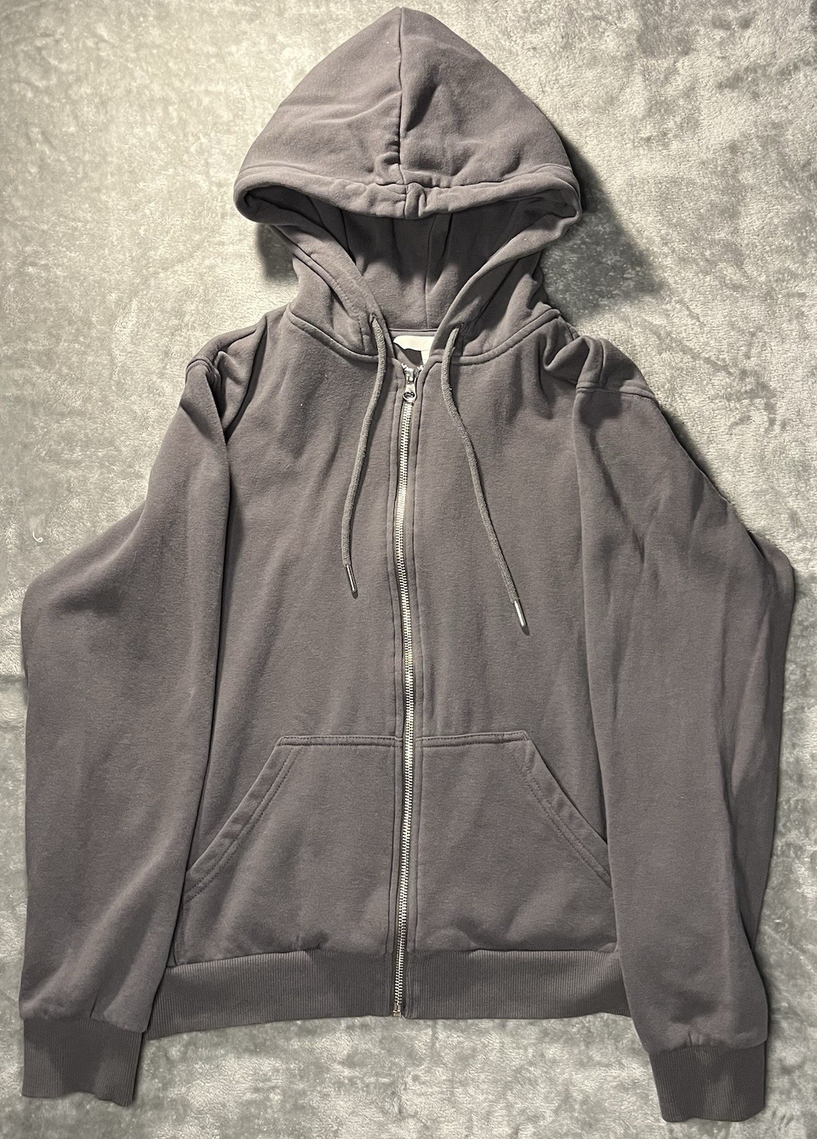 H&M Full Zip Hoodie Sweatshirt Gray Size M Women’s Casual Basic Jacket