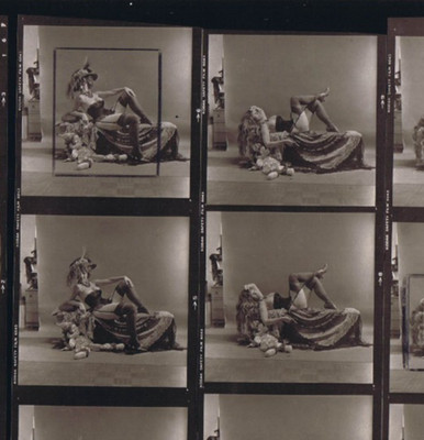 NEWLY FOUND! Hendrickson PHOTO Contact Sheet Proof & Negs SEXY DAME IN STOCKINGS