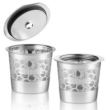 2-Pack 304 Stainless Steel Reusable K-Cup Pods Coffee Filters for Keurig K-Ex...