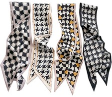 4 Pack Purse Scarf Bags for Women Handbag Scarfs Band Lightweight Skinny Hair...