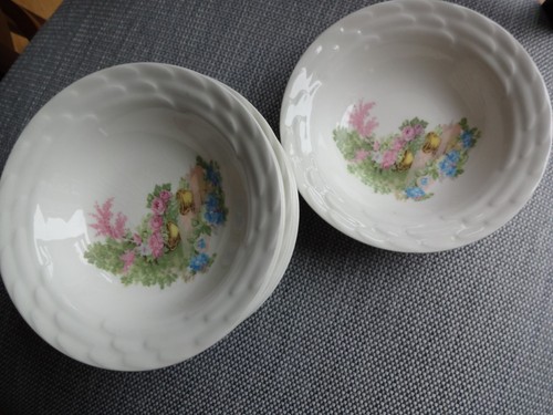 11 Heritage China BERRY / SAUCE / DESSERT BOWLS Vintage THRIFT GARDEN USA -5" - Picture 7 of 7