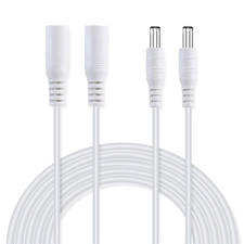 2 Pack Power Extension Cable 12Ft 2.1Mm X 5.5Mm Compatible with DC 5V 12V 24V fo