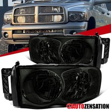 Fit 2002-2005 Dodge Ram 1500 2500 3500 Smoke Headlights Lamps Leftright 02-05 Fit 2002-2005 Dodge Ram 1500 2500 3500 Smoke Headlights Lamps Leftright 02-05