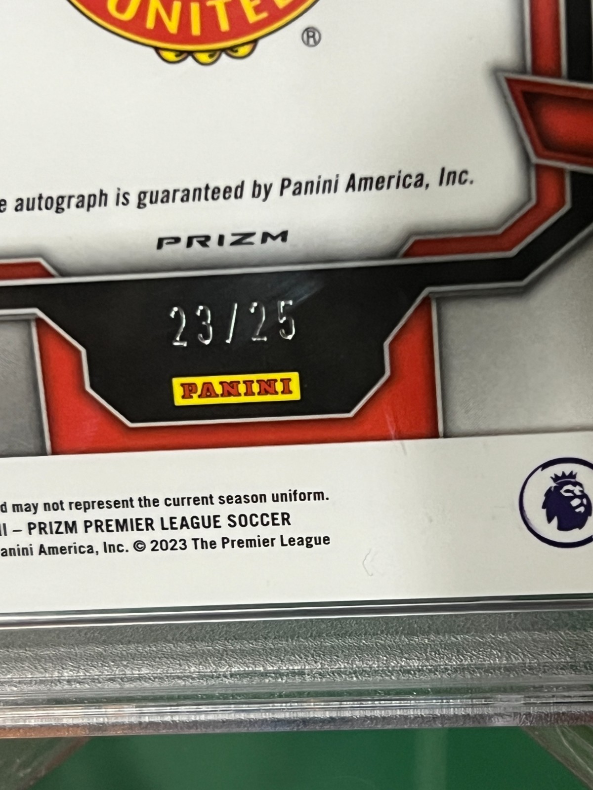 2023 Panini Prizm Premier league E #S-DBE Auto Purple /25 David Beckham PSA 10 view 4