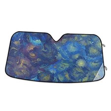 Car Windshield Sunshade Vincent Van Gogh Pattern, Blocks Sun Visor Color 4