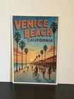 Venice Beach California ￼Vintage Postcard Style Metal Sign Advertising