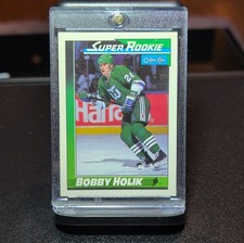 O-Pee-Chee Bobby Holik Super Rookie #7 1991-92 Hartford Whalers Hockey Card. rookie card picture