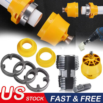 Electric Drill Compatible PVC Pipe Threader Kit with Various Die Sizes USA