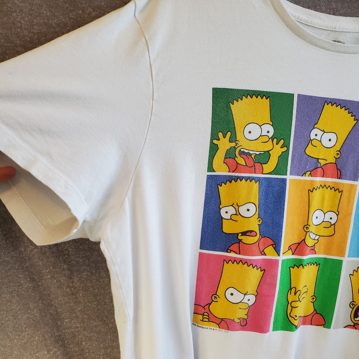 The Simpsons Freeze Bart Simpson Cotton T-Shirt Size XL | eBay