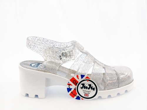 Ladies jelly shoes heels sandals holiday beach party glitter women - JUJU Babe - Picture 4 of 50