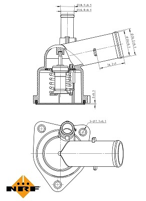 NRF 725043 THERMOSTAT, KÜHLMITTEL FÜR LEXUS TOYOTA