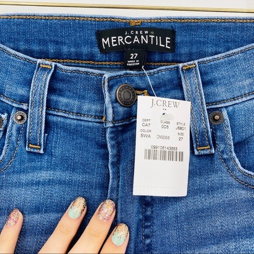 NWT J. Crew Mercantile High Rise Skinny Jean Raw Hem 27 - Picture 6 of 9