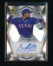 MAXIMO ACOSTA 2022 BOWMAN CHROME INVICTA AUTOGRAPH REFRACTOR #/99 TEXAS RANGERS