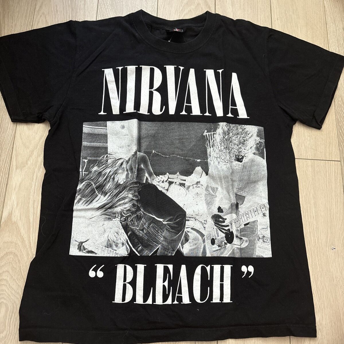 Vintage Nirvana “Bleach” Black T-shirt Size Medium | eBay Vintage Nirvana “Bleach” Black T-shirt Size Medium | eBay