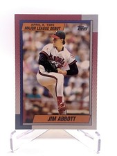 JIM ABBOTT 1989 TOPPS Major League Debut #1 ROOKIE ANGELS RC