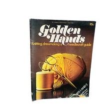 Golden Hands Knitting Dressmaking Needlecraft Guide Parts 1 And 2 1970s Vintag