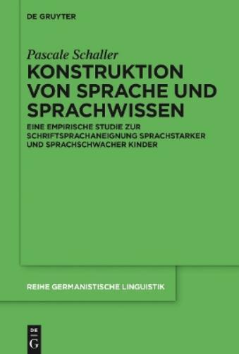 Pascale Schalle Konstruktion Von Sprache Und Sprachwis (taschenbuch)