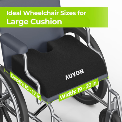 AUVON Wheelchair Seat Cushions (20''X16''X4'') for Sciatica, Back, Coccyx, Press...