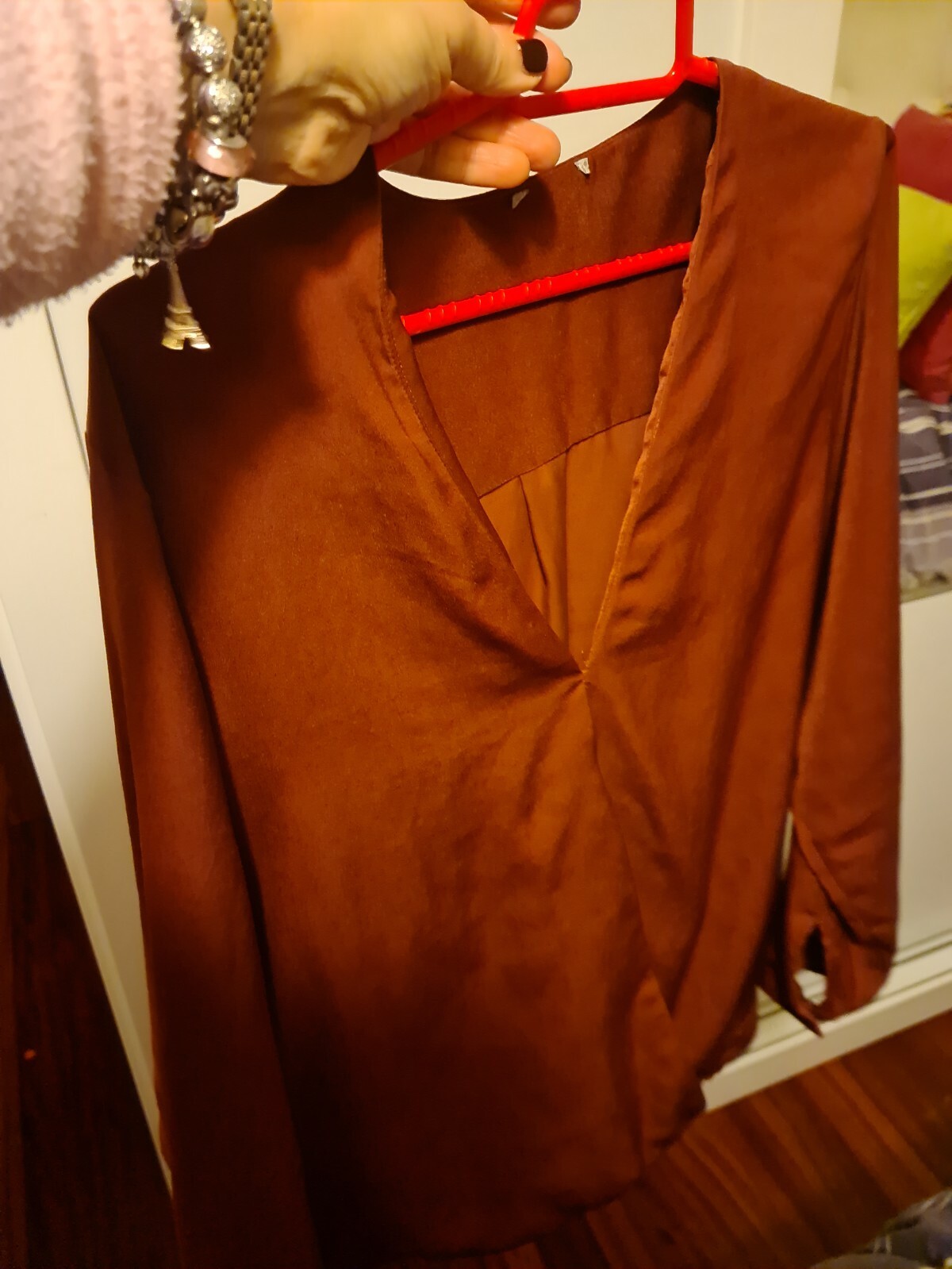 Zara blusa color teja 40 L Bluse edel & chic chemsier blus Blogger Fashionista