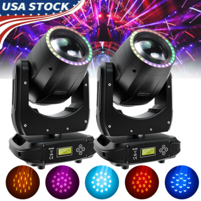 2x 200W RGBW LED Moving Head Stage Light DMX DJ Disco Club Party Beam Gobo Light