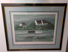 Georges Laporte grande lithographie signée et numérotée Paysage de Bretagne