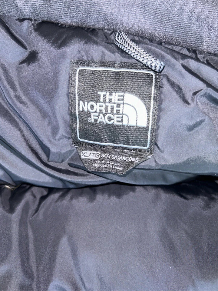 The North Face Boys Jacket Large Black Hyvent Down Parka Unhooded Insulated - Image 2 of 2