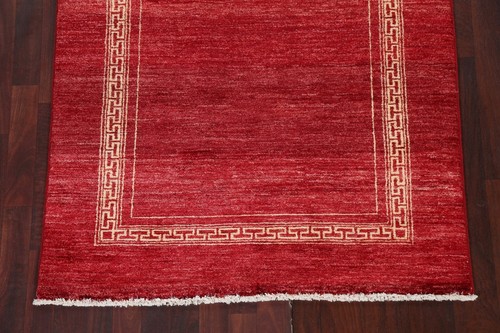 Bordered Modern Gabbeh Kashkoli Oriental Area Rug Wool Hand-knotted 4'x6' Carpet - Picture 5 of 12