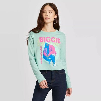 Biggie Long Sleeve Cropped Graphic 