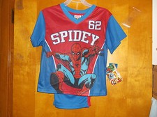 BRAND NEW BOY'S MARVEL BLUE w/ RED WHITE PRINT SPIDEY 2 PC. PAJAMA SET