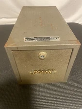 Metal Fire Resistant Vintage Safe Home Vault 13 x 6 x 6" F2-ND Meilink Steel