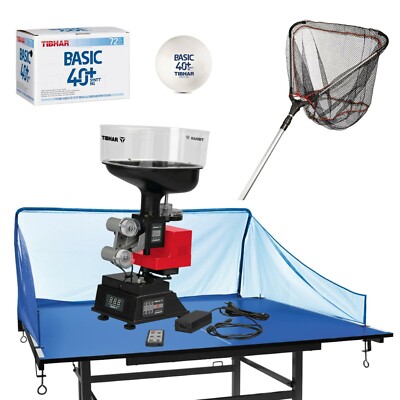 Tischtennis Roboter-Set | Tibhar Robo Pro Junior Red | Tischtennis Ballmaschine 