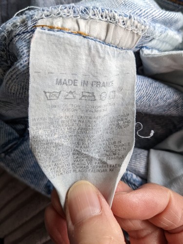 Womens Vintage Levi 501s Circa 1990's W32 L32 Light Blue Made in France Worn Con - Picture 11 of 12