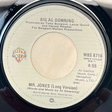 Big Al Downing Mr Jones (Long Version) /I Don't Cry (Onion Song) 45 Country 1978