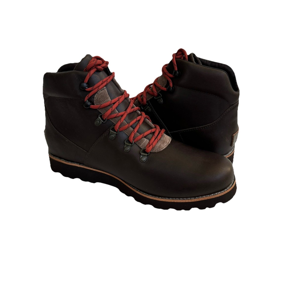 UGG MEN HAFSTEIN SLATE WATERPROOF LEATHER LACE UP Boots US 8 