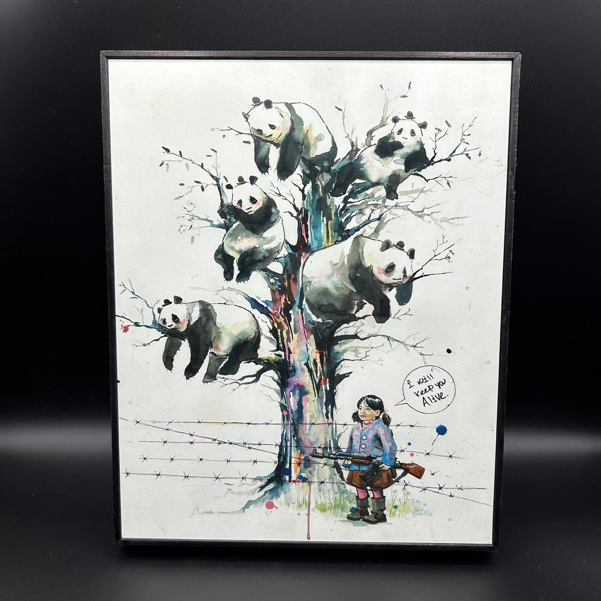 Lora Zombie　(ロラ・ゾンビ) 絵画　アート　水彩画 Lora Zombie Studio Little Girl Big Steel I Art Print 8.5