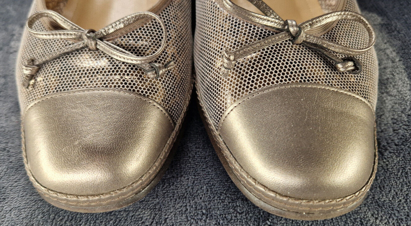 Gabor Silver/Gold Flat Shoes UK Size 5 eBay
