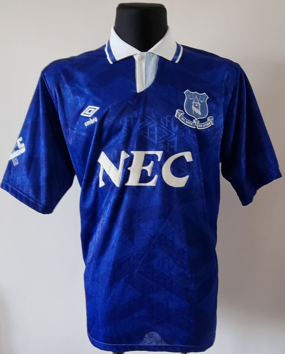 Everton 1991 - 1993 Home football Umbro shirt size Extra Large | eBay